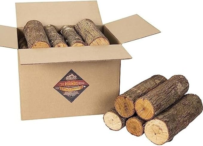 Smoak Firewood - Kiln Dried Premium USDA Certified Firewood (Uncut Rounds (16inch Logs) 100-120lbs)