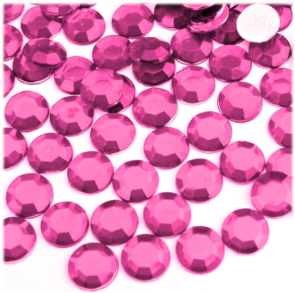The Crafts Outlet 144pc Rhinestones Round 10mm - Flatback Ruby Red RED