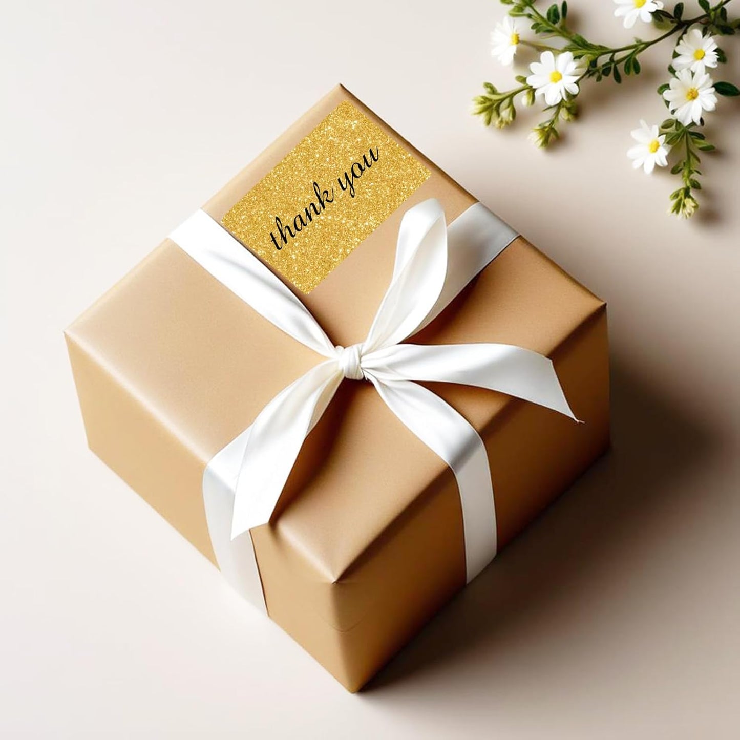 2" x 3" Glitter Gold Thermal Label Stickers,Waterproof Thermal Printer Sticker Labels for Gift Wrapping, Self-Adhesive Name Price Tag DIY Custom Logo Design (280 pcs,Silver)