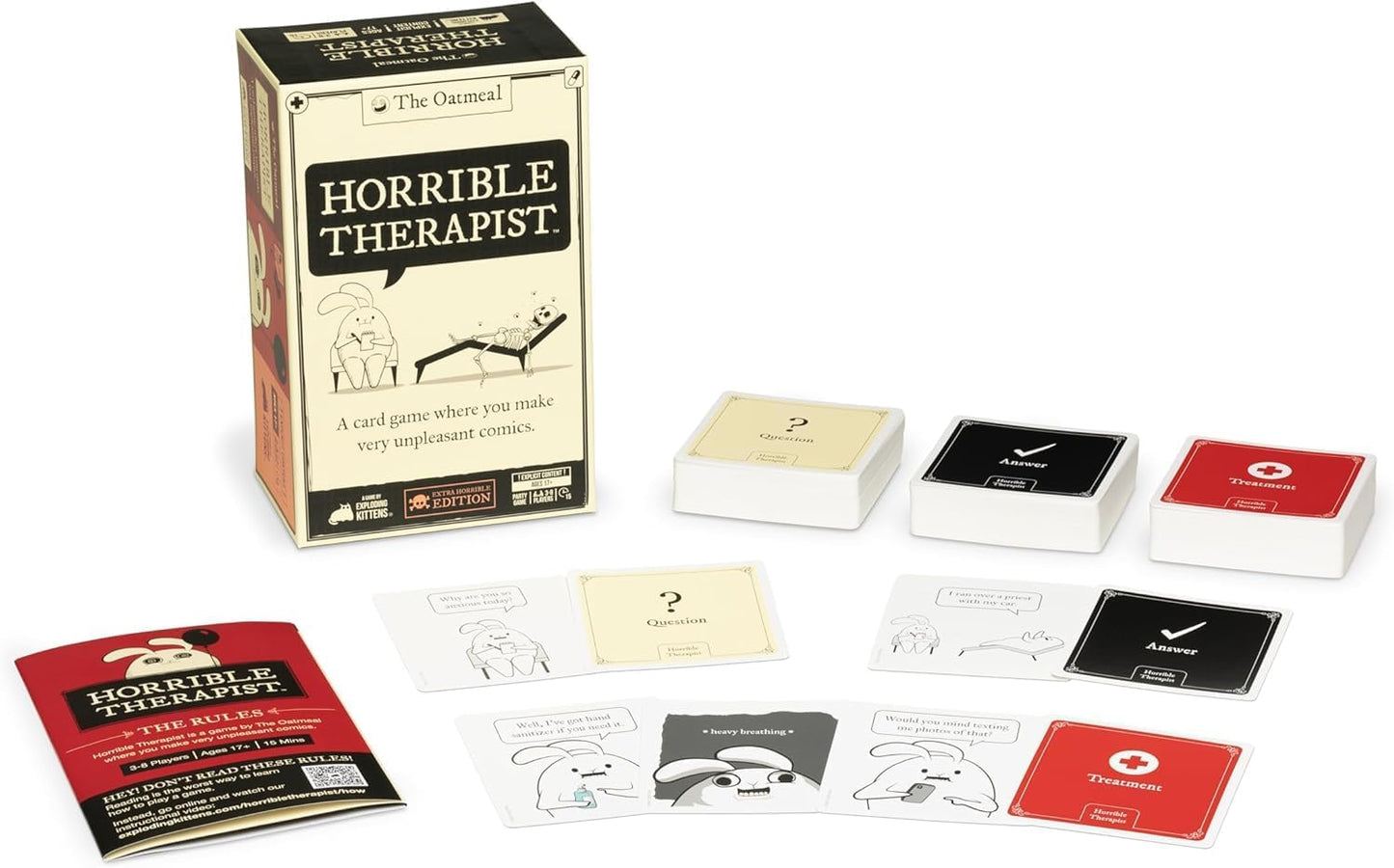 Horrible Therapist: Extra Horrible Edition by Exploding Kittens - A Card Game for 3-8 Players, Ages 17+ - Adult Party Game for Family Night