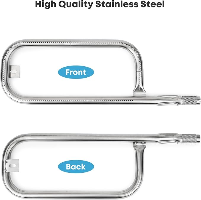 Stanbroil 17 Inch Grill Burner Tube for Weber Q1200, Q1000, Q100, Q120, Baby Q Gas Grill, 304 Stainless Steel 69957 Burner Tube for Weber 386001, 386002, 516002, 516001, 50060001, 51060001