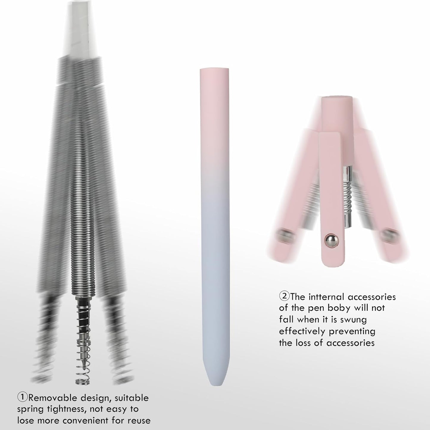 Ddaowanx Gel Pens, 10 Pcs 0.7mm Quick Dry Black Ink Pens Fine Point Smooth Writing Pens, Cute Office School Supplies Gifts for Women (10 Pcs Gradient-Black Ink)