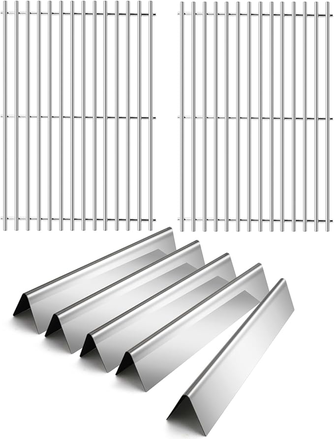 Hiorucet Grill Parts 7636 Flavorizer Bars 7638 Grates for Weber Spirit I and Spirit II Series with Front Controls, E310 E320 E330 S310 S320 S330 SP310 SP320 SP330 GS4 for Weber Spirit E310 Grill Parts