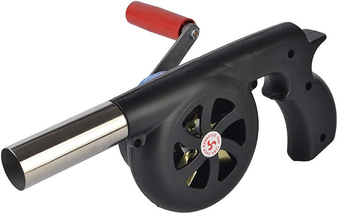 Sunglow Outdoor Cooking BBQ Fan Air Blower，Hand Crank Blowers， Barbecue Fire Bellows for Picnic Camping Stove Accessories