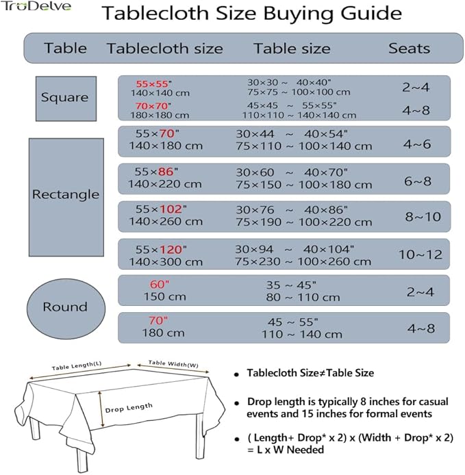 TruDelve 60 Inch Round Tablecloth Blue and White Striped Cloth Tablecloths Circle Fabric Outdoor Tablecloths for Round Tables (Blue,60",Round)