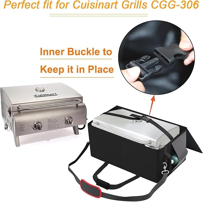 Carry Bag Compatible with Cuisinart CGG 306 Chef's Style Tabletop Grill,Water-resistant Portable Grill Bag for Cuisinart CGG-306 Chef's Style Tabletop Gas Grill