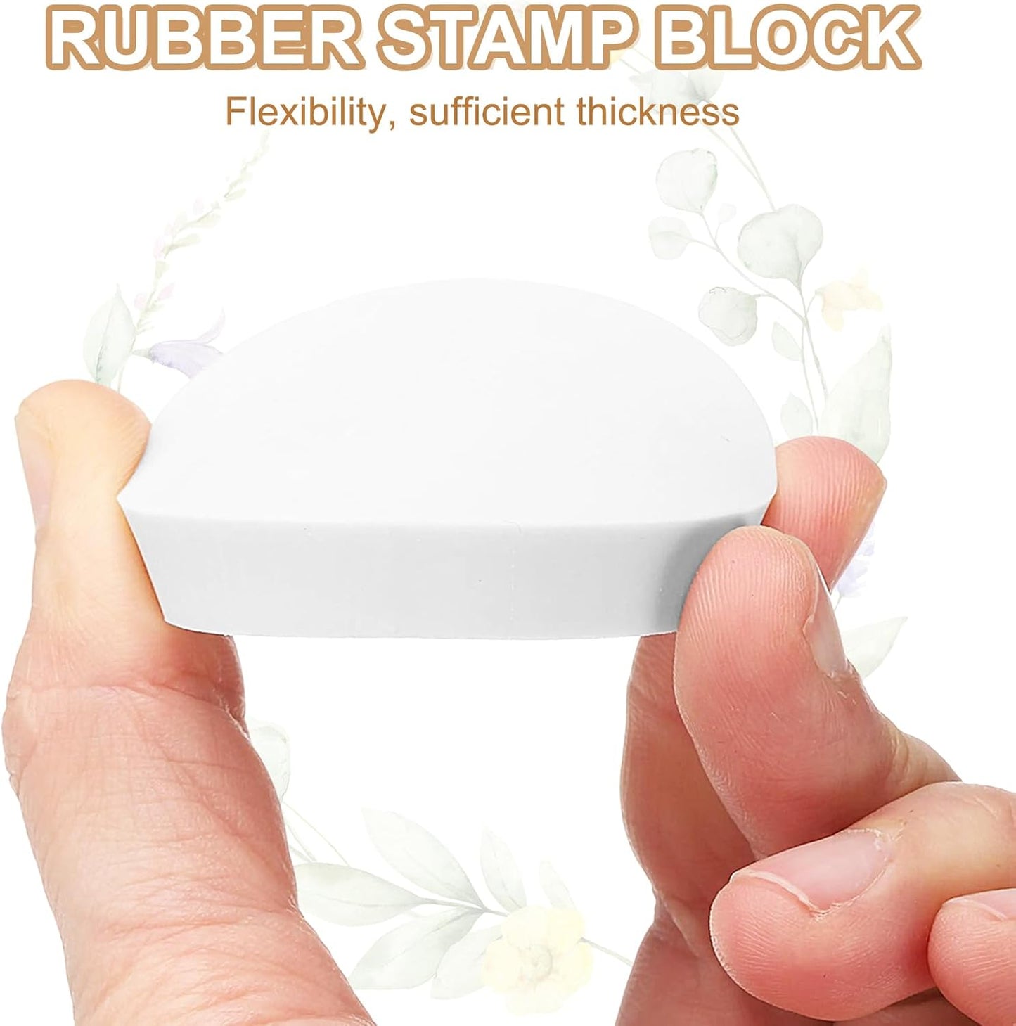 PATIKIL 24Pcs 2" Rubber Carving Blocks, Soft Linoleum Art Carving Block Round Crafts Stamp Making for Printmaking Stamps Carving Supplies, White