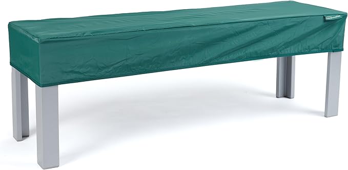Covermates Classic Rectangular Table Top Cover – All-Weather Outdoor Table Protection, Water-Resistant Vinyl, Elastic Hem, Mesh Vents, Patio Furniture Cover, Rectangular 60W x 36D x 6H, Green