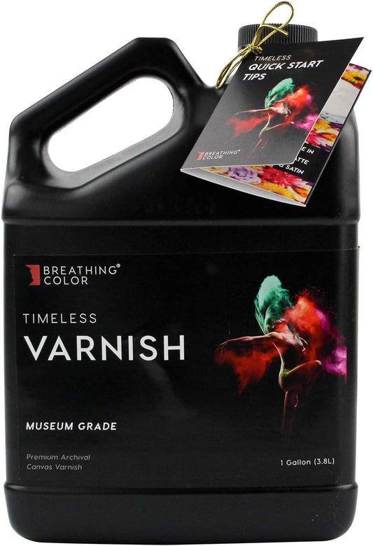 Breathing Color Timeless Archival Print Varnish - 1 Gallon Matte Finish - Premium Water-Based Canvas Coating with Fade Protection and No Glare Finish