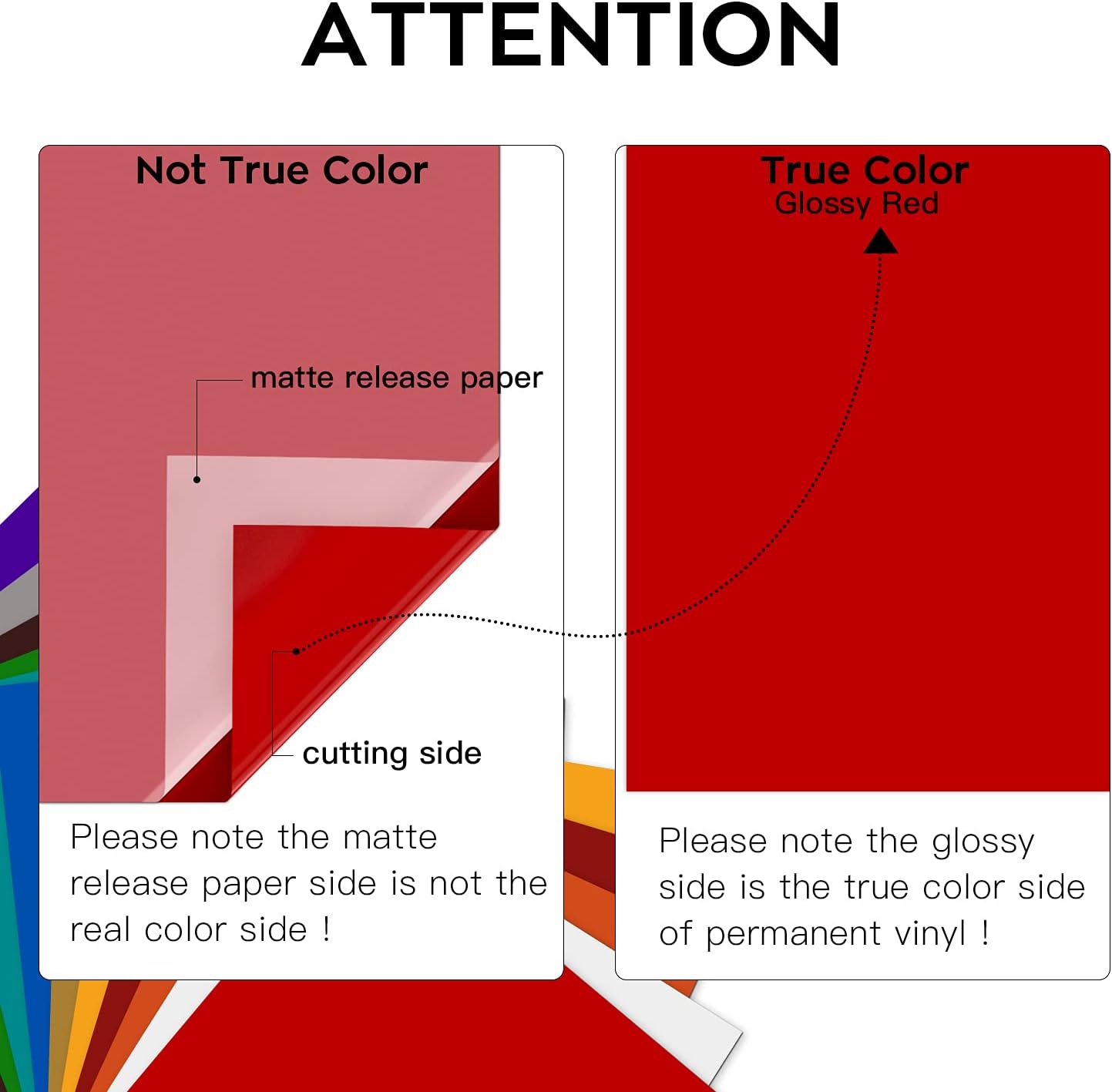 HTVRONT Red Permanent Vinyl - 12 Pack Vinyl for Cutting Machine - 10 Sheets 12" x 12"& 2 Transfer Tape Sheets for Party Decoration, Sticker, Craft Cutter, Car Decal (Glossy)