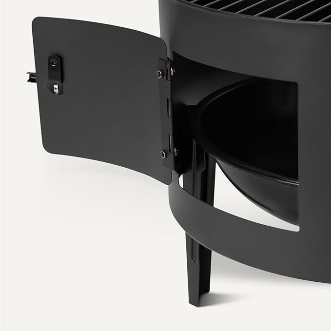 Amazon Basics 16 inch Vertical Charcoal Outdoor Smoker, BBQ Grill, Adjustable Air Supply Control, 1-Pack, Black