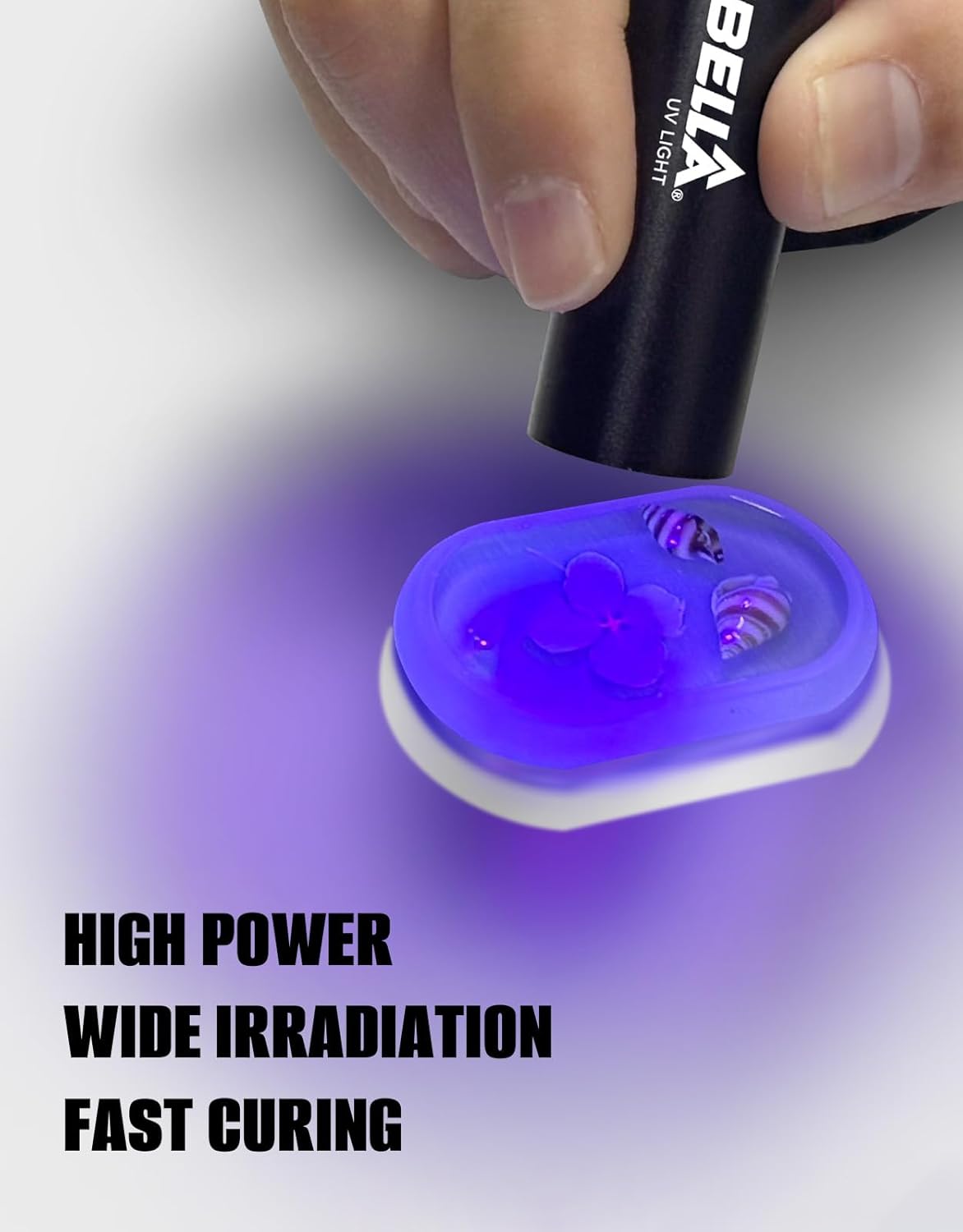 Visbella UV Resin Making Kit, Fast Curing Hard Type Clear Resin with UV Light Lamp, Molds for Necklace, Keychains, Craft Jewelry