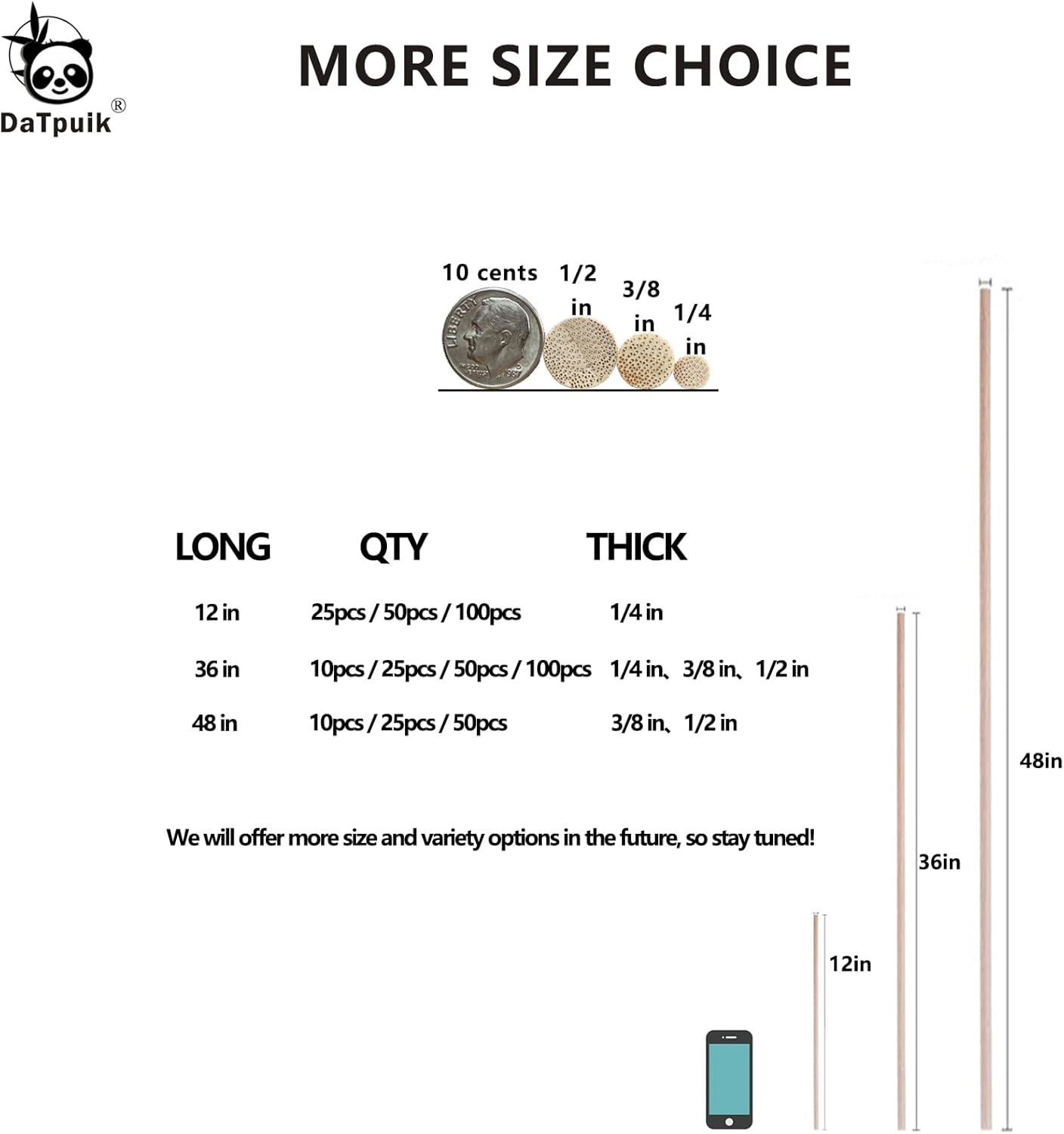 1/4 x 36 Inch 25PCS Dowel Rods Wood Sticks Wooden Dowel Rods - Unfinished Bamboo Sticks - for Crafts and DIYers