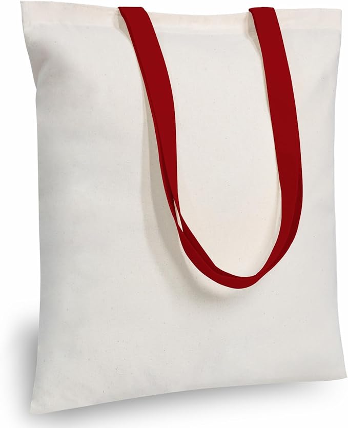 TOPDesign 6-Pack Economical 16"x15" Cotton Tote Bag, Lightweight Medium Reusable Grocery Shopping Cloth Bags, Suitable for DIY, Advertising, Promotion, Gift, Activity