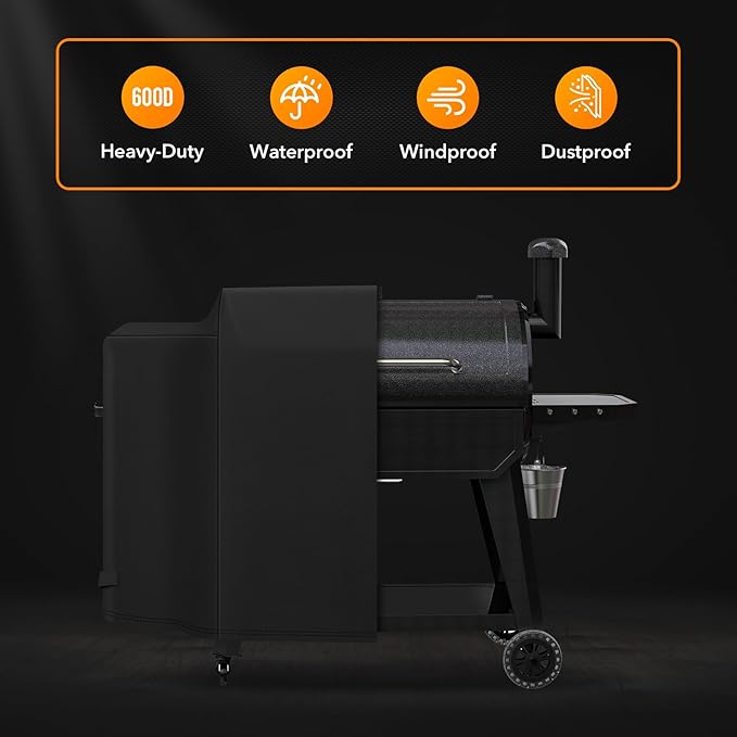 Heavy Duty 600D Polyester Cover Compatible with Pit Boss Savannah Onyx Edition,Pit Boss Sportsman 1100, Sportsman 1600, Pro Series 1600, Pro Series 1150,Mahogany Series 1000 Wood Pellet Grill