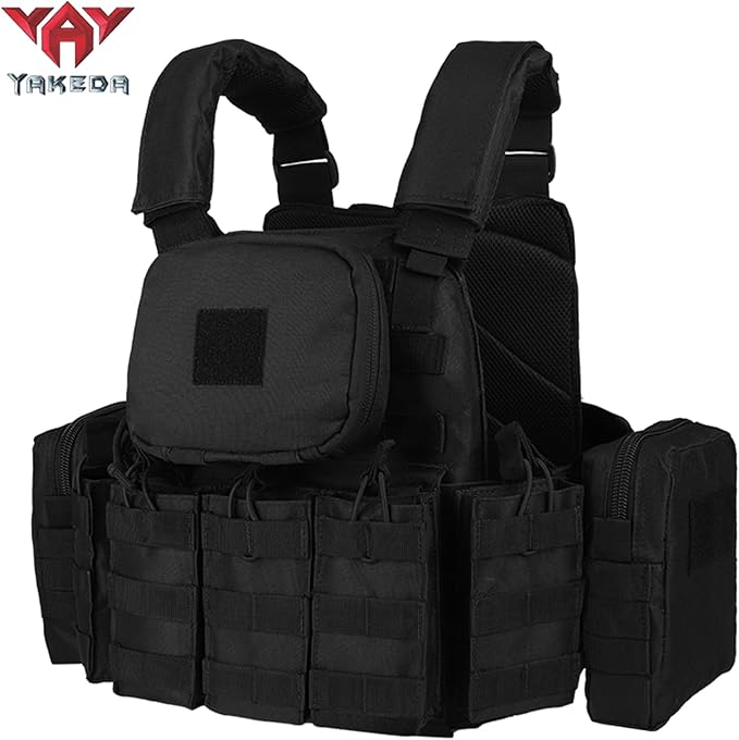YAKEDA Outdoor Removable CS Training Vest, Molle Breathable Training Quick Adjustable Game Vest