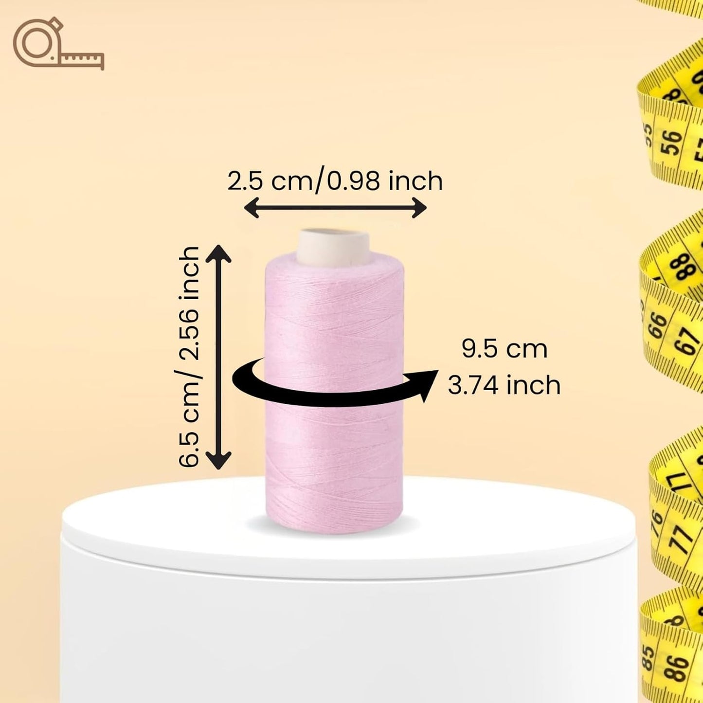 10 Colors Serger Sewing Thread - 10 Cones Threads of 500 Yards Each Spool | Sewing Clips Quilting Materials Sewing Machines for Beginners and Heavy-Duty Sewing Machine Threads | Lace Yarn, Ribbon Yarn