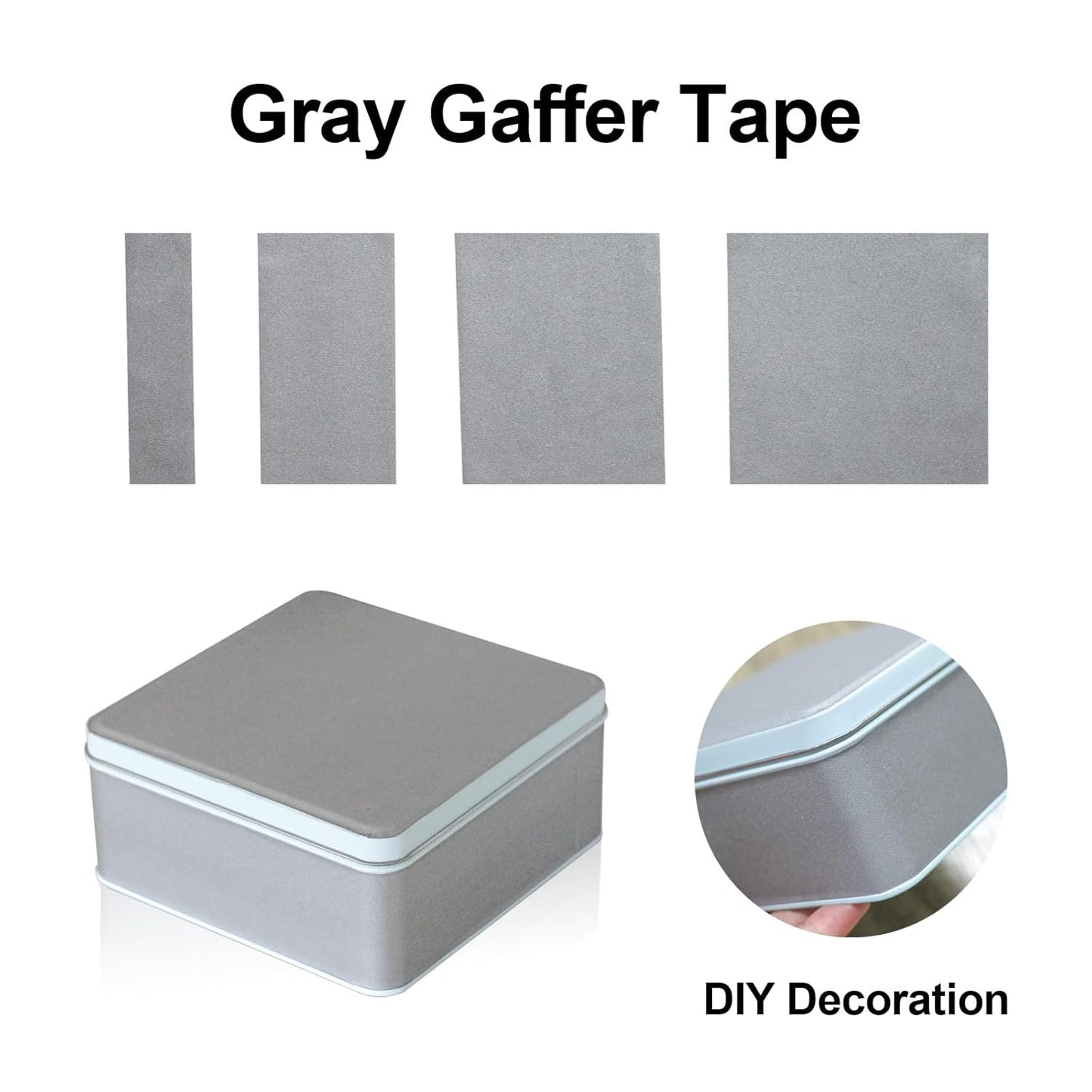 BOMEI PACK Grey Gaffer Tape, Matte Non-Reflective, 1inch x 30yds No Residue Hand Tear Self-Adhesive Gaffer Tape for Labeling, Cable, Stage, Photo Studio, Painters and Duct Repair, 1 Pack