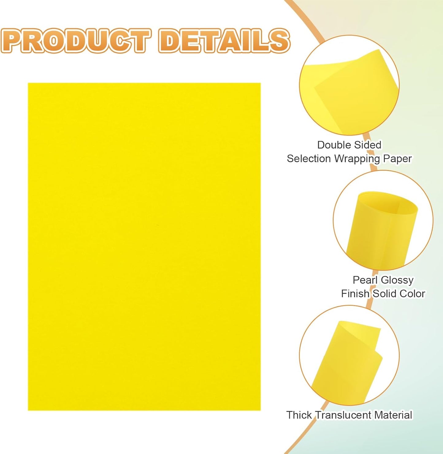 MECCANIXITY 100 Sheet Colored Vellum Paper 5.9" x 8.3", 100gsm Translucent Printable Vellum Sheets for Printing Wedding Invitations Inkjet Laser Printer, Yellow