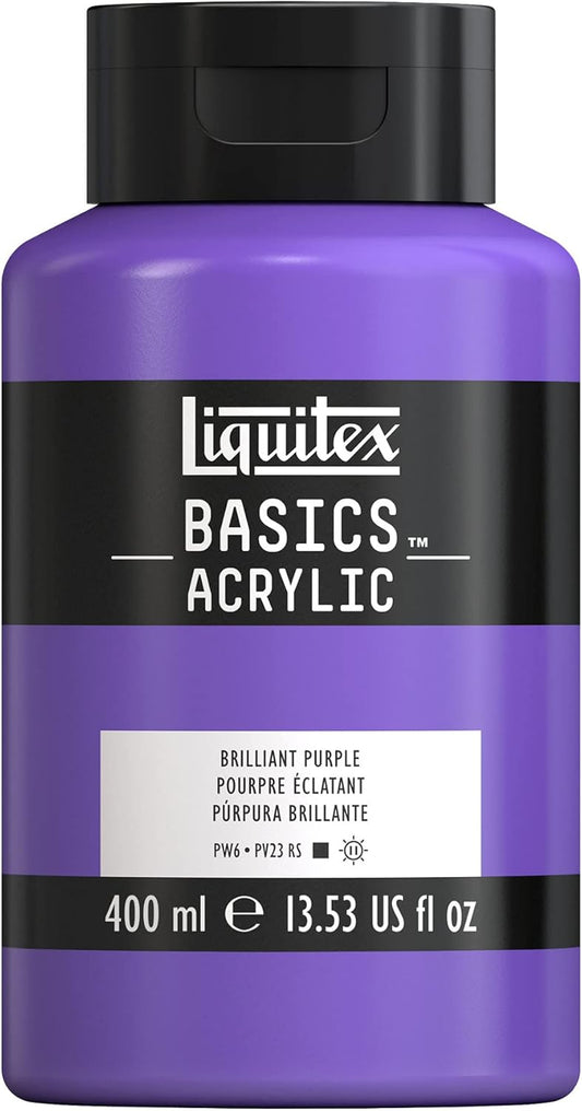 Liquitex BASICS Acrylic Paint, 400ml (13.5-oz) Bottle, Brilliant Purple