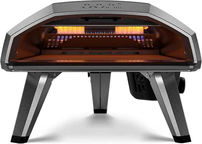 Ooni Koda 2 Gas Pizza Oven – 14" Outdoor Pizza Oven Cooks Pizza in 60 Seconds, Includes 28 mBar Regulator and Gas Hose, Propane Grill Reaches 950°F - Black