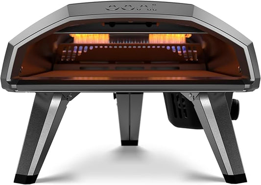 Ooni Koda 2 Gas Pizza Oven – 14" Outdoor Pizza Oven Cooks Pizza in 60 Seconds, Includes 28 mBar Regulator and Gas Hose, Propane Grill Reaches 950°F - Black
