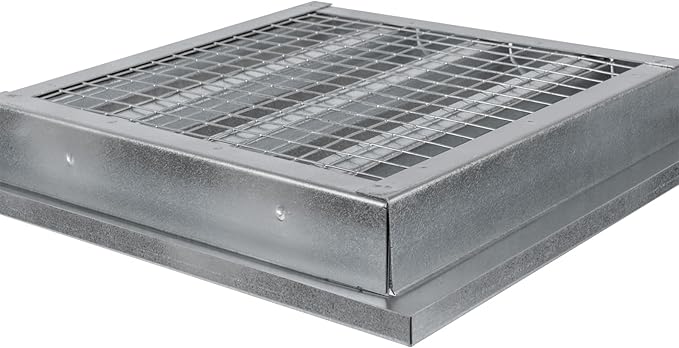 Vent Systems 9" x 9" Inch Galvanized Steel Industrial Gable Vent - Heavy-Duty Louvered Air Intake Exhaust Vent Cover – Outdoor Wall Vent HVAC Grille - Air Return Grille for House Wall Crawl Space