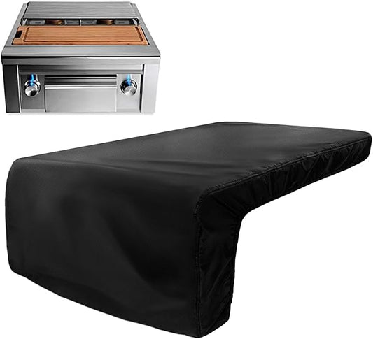 Burner Cover for 25 inch Lynx Prep with Double Side Burner Built-in Natural Gas Griddle,Heavy Duty 600D Waterproof Burner Cover with Plush Lining,Suitable 29''L x 25''W x 13''H,Black