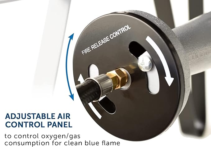 Flame King Heavy Duty 200K BTU, 0-20 PSI, Propane Gas Single Burner Bayou Cooker Outdoor Stove for Home Brewing, Turkey Fry, Maple Syrup Prep, Cajun Cooking, Black