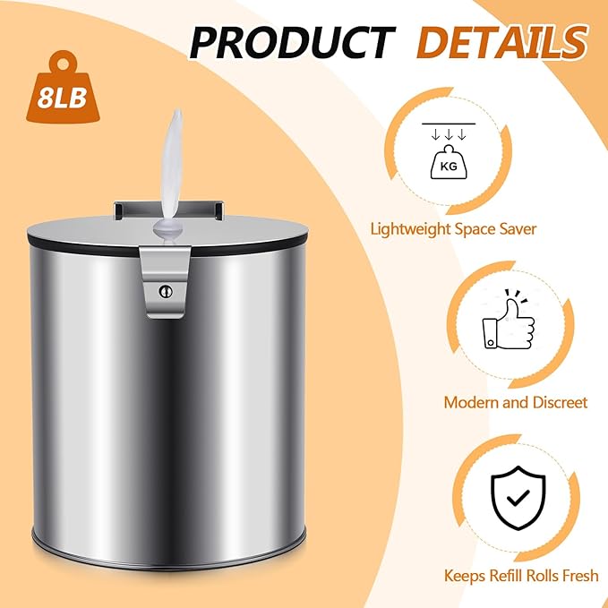 Zonon Stainless Steel Wall Mount Disinfectant Wipe Dispenser Fits Sanitizing and Disinfecting Wipes on Rolls 11 x 10'' for Fitness Clubs Schools Commercial and Residential Facilities(Round)