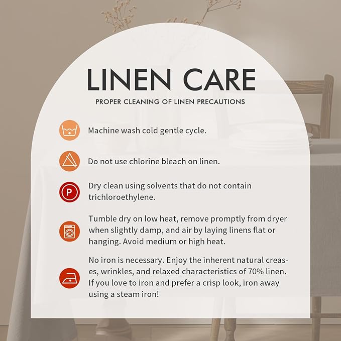 MIULEE Linen Cotton Blend Tablecloth Rectangle, Luxury Waterproof Stain Resistant Durable Farmhouse Oblong Table Cloth for Dining Party Christmas Weddings Birthday, 52 x 84 inch, Light Grey