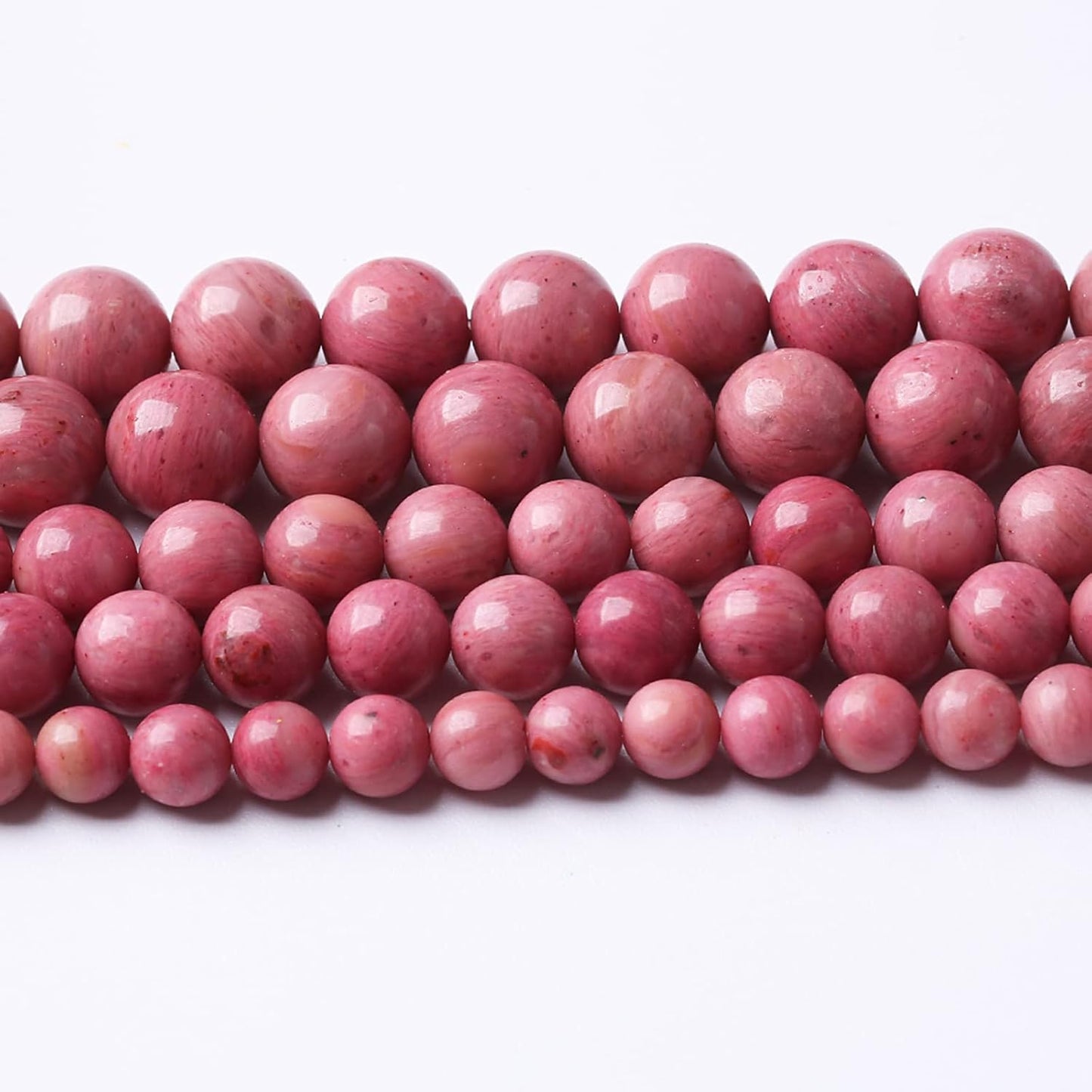 6mm 63pcs 7A Premium Gemstone Rhodochrosite Beads Natural Stone Round Loose Energy Healing Beads for Jewelry Making DIY Bracelet