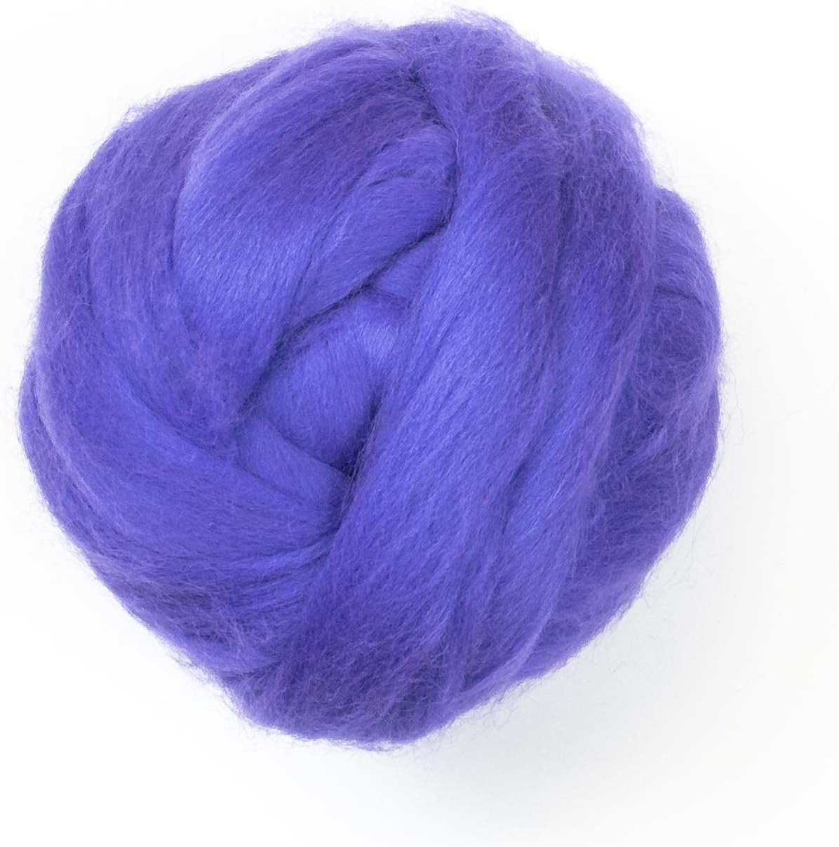 Kondoos Colored Natural Wool roving, 8 OZ. Best Wool for Needle Felting, Wet Felting, handcrafts and Spinning. (Purple)