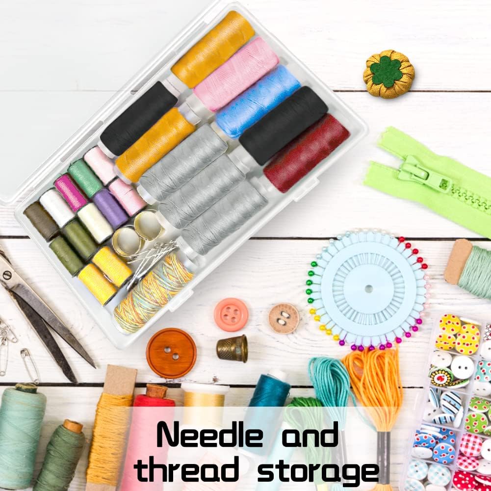 DUOFIRE Small Plastic Box Organizer Box Small Plastic Storage containers Small Plastic case for Storage Pencils and Art Supply Storage Organizer Rectangle(7.7 x 4.1 x 0.9inch) 2 Pack