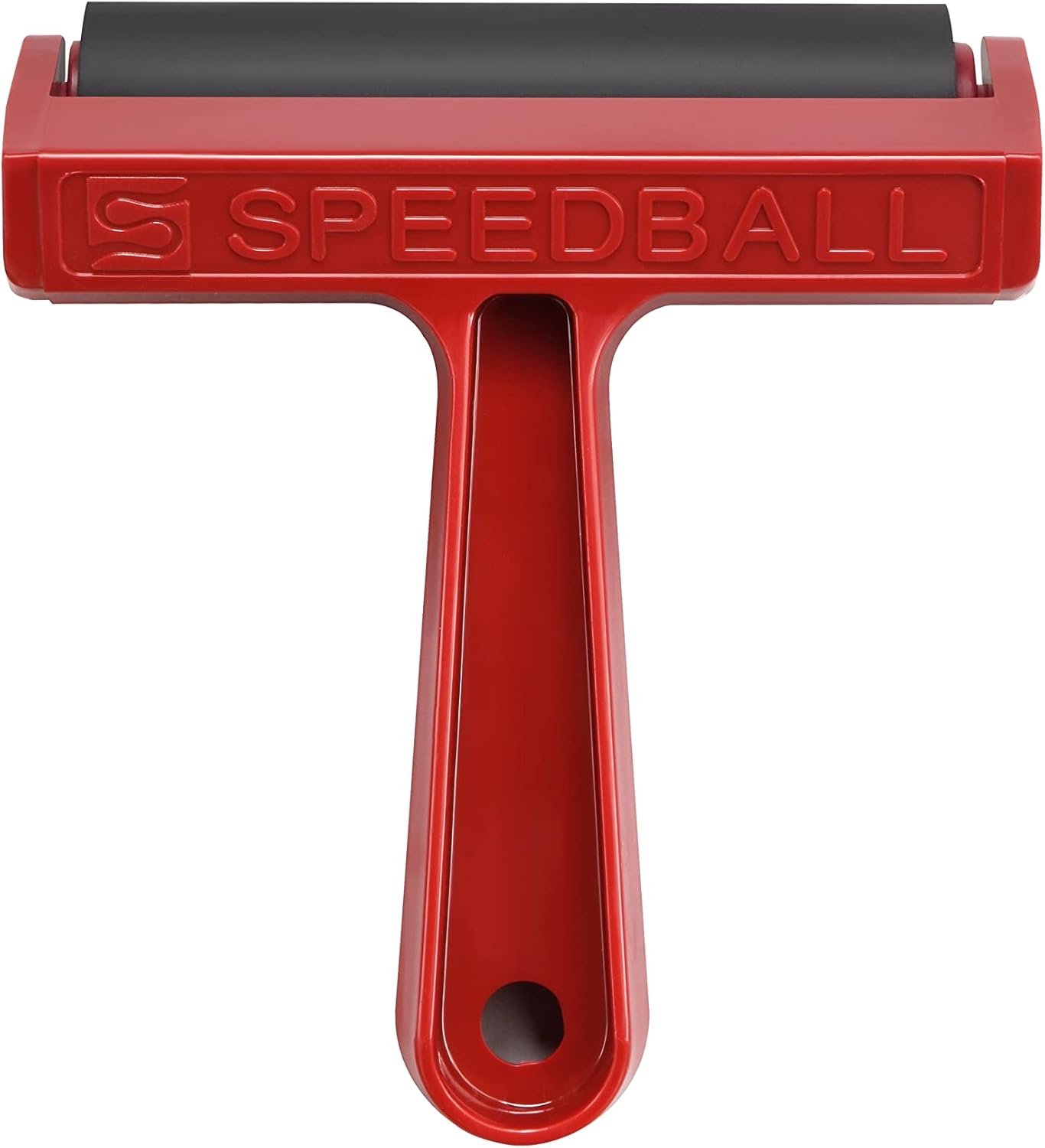 Speedball 4-Inch Hard Rubber Brayer - Pop-in Roller for Block Printing, Printmaking, and Ink Applications