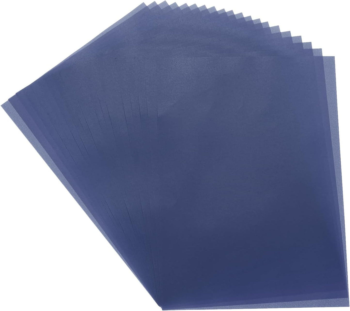 MECCANIXITY Colored Vellum Paper, 40 Sheet Deep Blue Transparency 11.7 x 8.2 Printable Vellum Paper, Translucent Vellum Sheets for Printing Wedding Invitations, Ink Jet Laser Printer