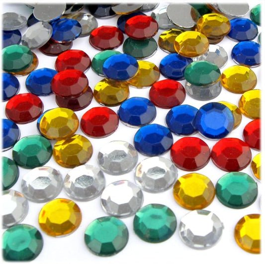 The Crafts Outlet 144pc Rhinestones Round 10mm - Multi Assortment