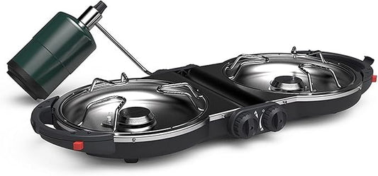 Coleman Fold ‘N Go 2-Burner Propane Stove, Dual Adjustable Burners with 20,000 BTUs of Power & InstaStart Ignition, Great for Camping, Tailgating, Grilling, & More