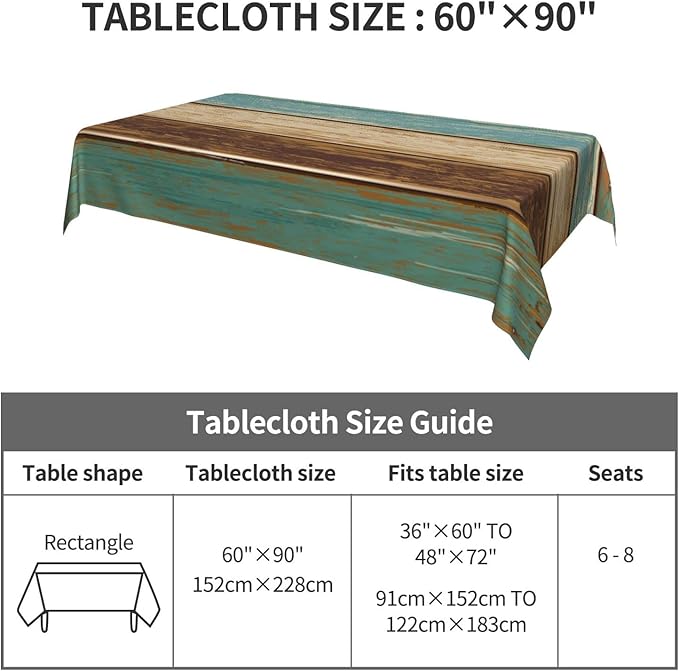 Worltoldb Farmhouse Country Tablecloths Polyester Table Cloth for Kitchen Dinning Table Washable Table Cover for Parties Wedding Picnic White9