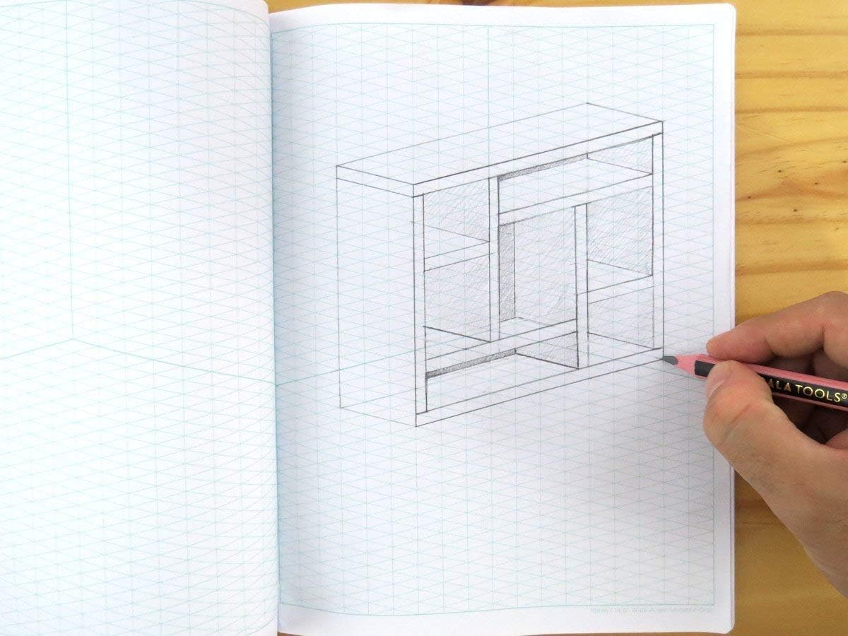 KOALA TOOLS | Isometric Graph Paper Notebook (1 Unit) | 7.5" x 9.75", 60 pp. - Kraft Cover Isometric Grid Drawing Pads - Suitable for Industrial, Architectural, Interior Design