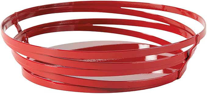 G.E.T. WB-972-R 9 x 7 Oval Red Powder Coated Metal Wire Serving Basket, Cyclone Collection