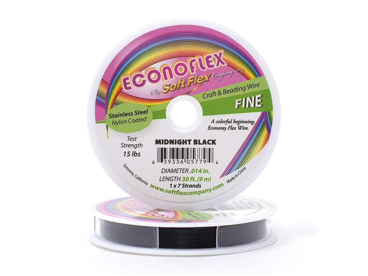 Soft Flex Econoflex Hobby Beading Wire - Fine Gauge 0.014-30 Feet No Lead Crafting Wire