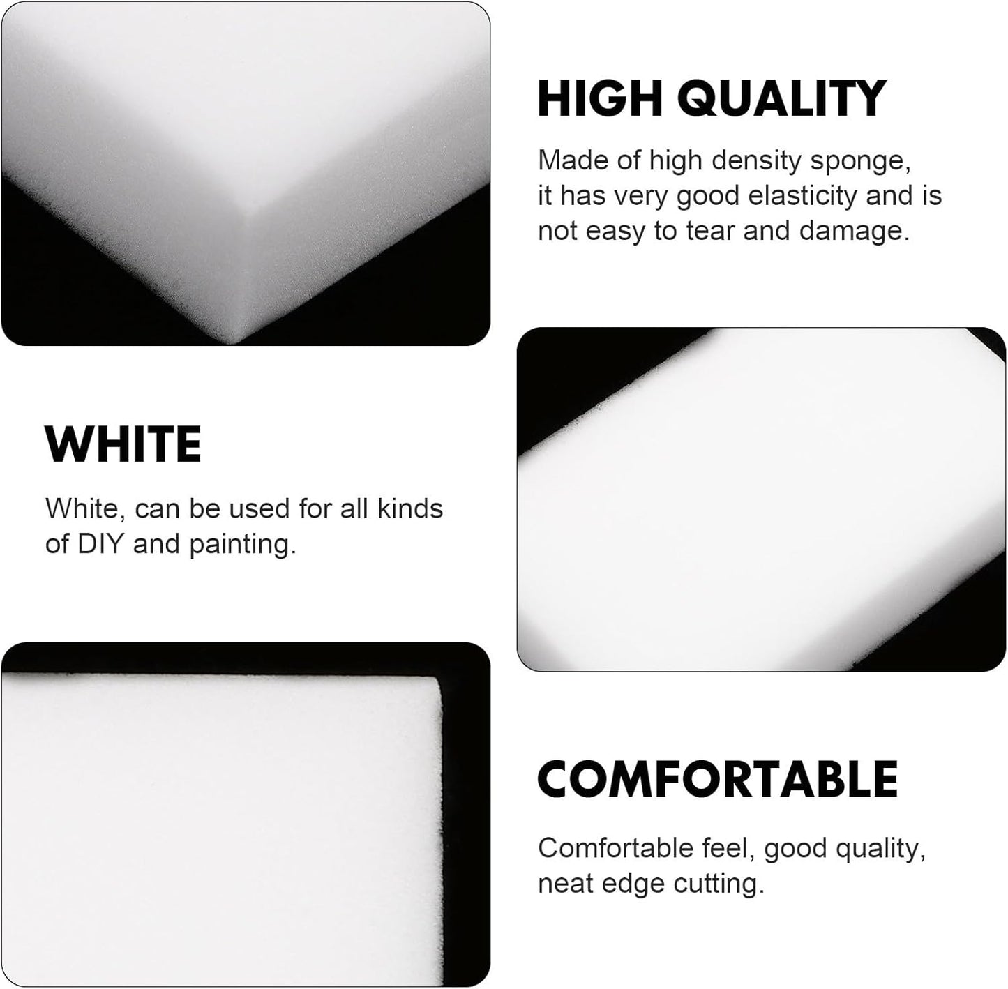 Tofficu 32 Pcs High Density Sponge Blocks for Needle Felting, DIY Crafts, Jewelry Making, and Heat Shrinkable Accessories, 3.93x2.36x3.14 Inch, White Paint Sponges