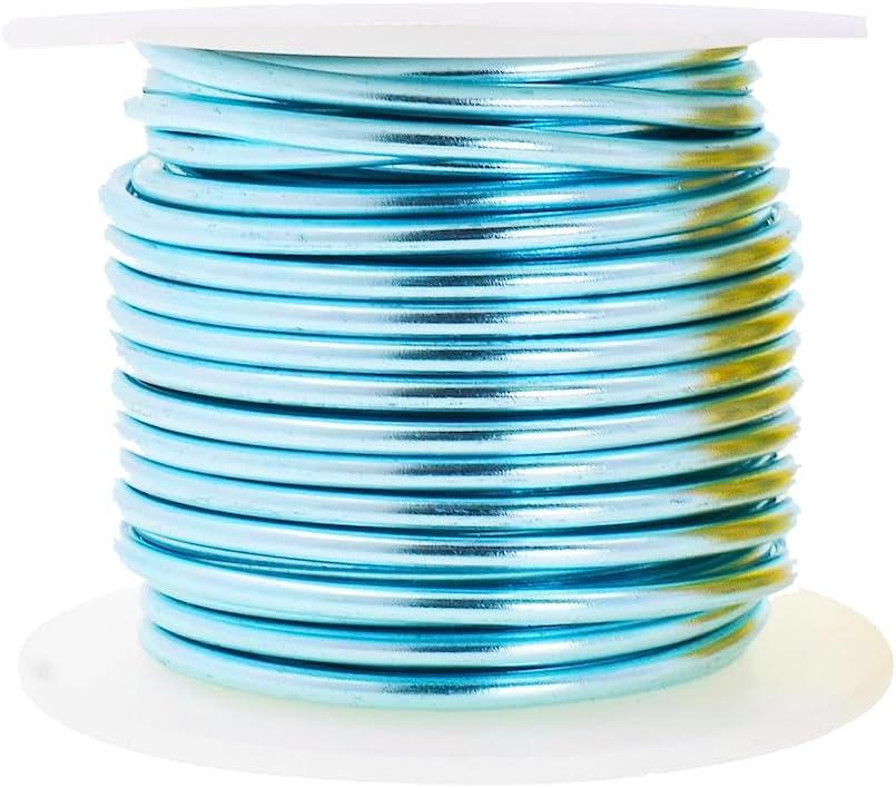Mandala Crafts 8 Gauge Anodized Aluminum Craft Wire for Jewelry Making - 128 FT Colored Flexible Pastel Wire - Bendable for Bonsai Armature Crafting Sculpting
