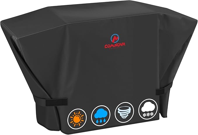 Comnova Griddle Cover for Camp Chef FTG600 - Premium 600D Outdoor Flat Top Grill Cover Heavy Duty & Waterproof for Camp Chef 4 Burner Griddle FTG600, FTG600P, and FTG600GL - 63.5 x 22 x 36 Inch