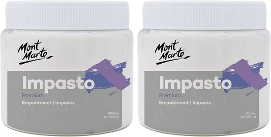 Mont Marte Impasto Acrylic Medium 500ml (17oz) (Pack of 2)