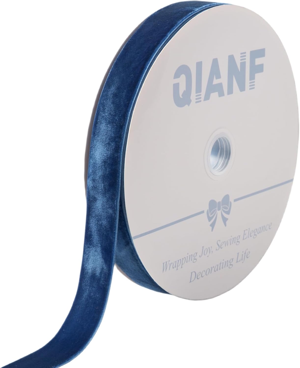 Vintage Sapphire Blue Velvet Ribbon, 1 Inch X 25Yd