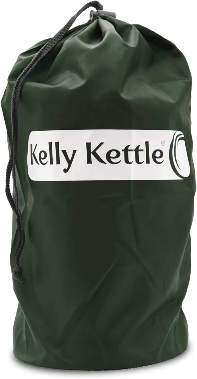 'Base Camp' Kelly Kettle® 54fl.oz. | Stainless Steel | Whistles When Boiled | Kettle & Camp Stove in one | Ultra-fast | Wood Fuelled | NO Batteries/Gas | Camping, Fishing, Scouts, Picnics, Emergencies