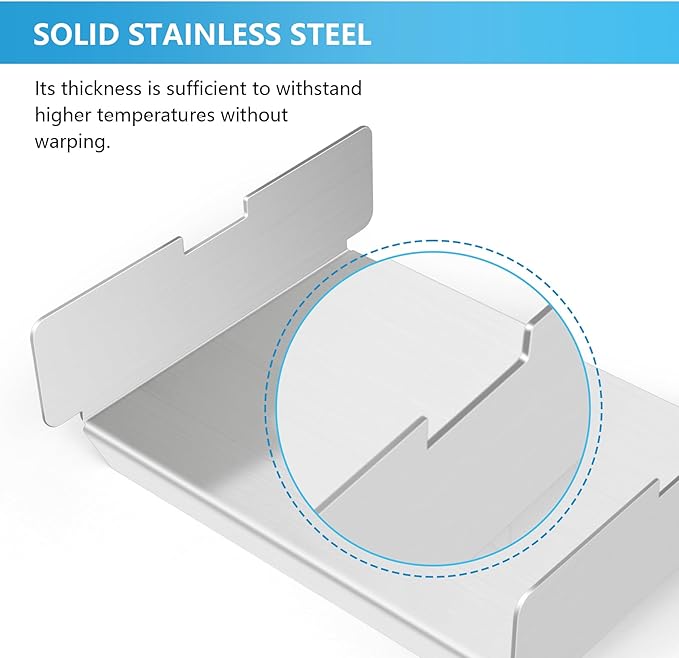 Stainless Steel Grill Heat Baffle Diffuser Replacement for Pit Boss 700 820 850 1000 1150 1250 1300 1600 Series Pellet Smoker Grill Accessories etc.,Modified Flame Tamer for Pit Boss Heat Deflector