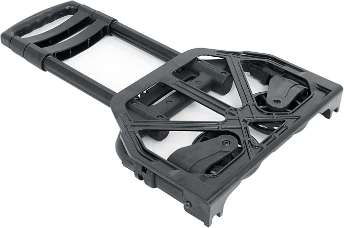 Rockville GigMate 154 lbs DJ/Musician Aluminum Trolley Hand Truck, Folds Flat, Large Rubber Wheels, Bungee Cord Included, Adjustable Height, for DJs and Musicians Transporting Gear